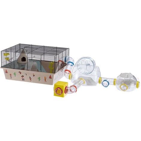 Ferplast GYM Modulo abitativo con ruota per criceti e altri piccoli roditori. Variante GYM - Misure: 32.3 x 23 x h 26.3 cm -