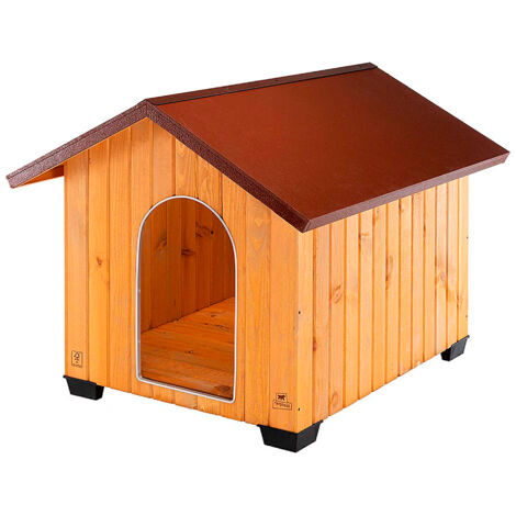 Ferplast DOMUS  Cuccia per cani in legno FSC - 6 misure. Variante MAXI - Misure: 107.5 x 130 x h 103 cm -