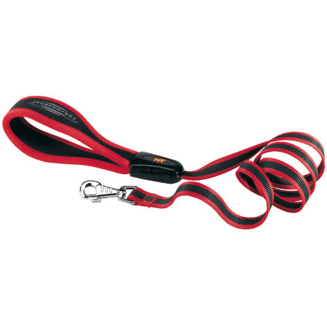Ferplast ERGOCOMFORT G Guinzaglio in nylon con impugnatura ergonomica - in vari colori e misure. Variante G15/120 - Misure: 15 mm x L 120 cm - Rosso