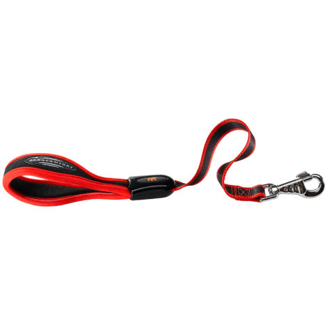 Ferplast ERGOCOMFORT G Guinzaglio in nylon con impugnatura ergonomica - in vari colori e misure. Variante GM25/55 - Misure: 25 mm x L 55 cm - Rosso