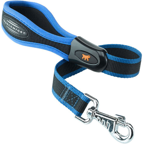 Ferplast ERGOCOMFORT G Guinzaglio in nylon con impugnatura ergonomica - in vari colori e misure. Variante GM25/55 - Misure: 25 mm x L 55 cm - Blu