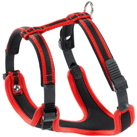 Ferplast ERGOCOMFORT P Pettorina ergonomica con microregolazione - vari colori e misure. Variante S - Misure: A: 32-42 cm B: 46-56 cm - Rosso