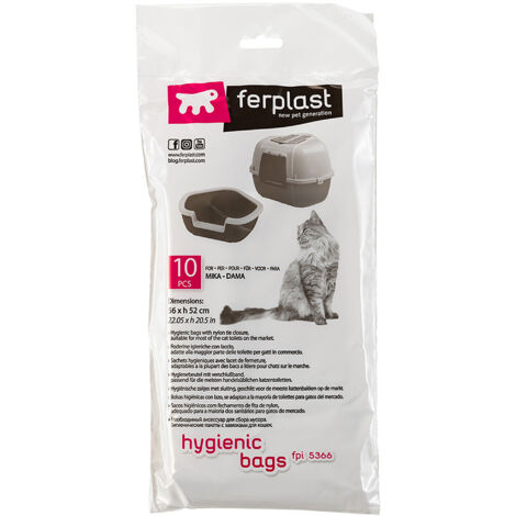 Ferplast FPI 5366 Sacchetti igienici per toilette Mika e Dama. Variante FPI 5366 - Misure: 56 x h 52 cm - (1/2)