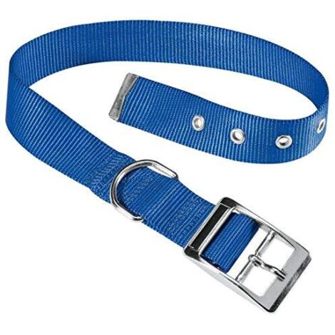 Ferplast CLUB CF Collare in nylon con fibbia di chiusura in metallo - in vari colori e misure. Variante CF25/53 - Misure: A: 45-53 cm B: 25 mm - Blu