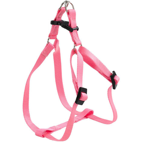 Ferplast EASY P Pettorina in nylon per cani, disponibile in tanti colori e misure. Variante LARGE - Misure: A=B 54-78 cm 20 mm - Rosa