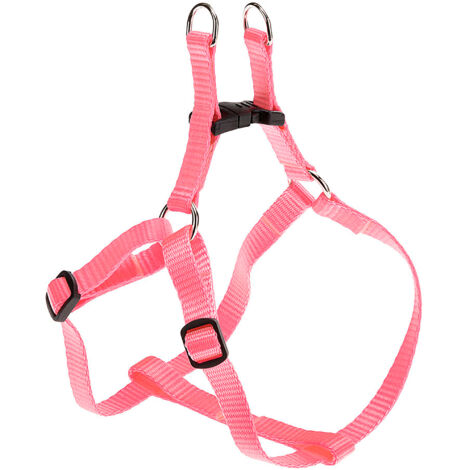 Ferplast EASY P Pettorina in nylon per cani, disponibile in tanti colori e misure. Variante EXTRA SMALL - Misure: A=B 33-46.5 cm 10 mm - Rosa