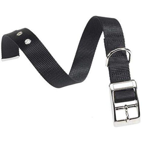 Ferplast CLUB CF Collare in nylon con fibbia di chiusura in metallo - in vari colori e misure. Variante CF20/43 - Misure: A: 35-43 cm B: 20 mm - Nero