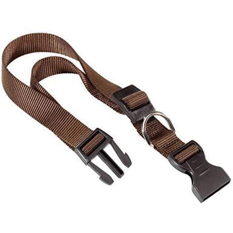 collare per cani marrone in nylon, lunghezza da 36 a 56 cm - ferplast