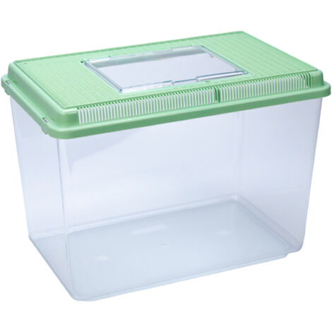 Ferplast GEO Contenitore per piccoli animali, pesci, tartarughe e insetti. Variante MAXI - Misure: 41.3 x 26 x h 29.8 cm - 21 L - Verde chiaro