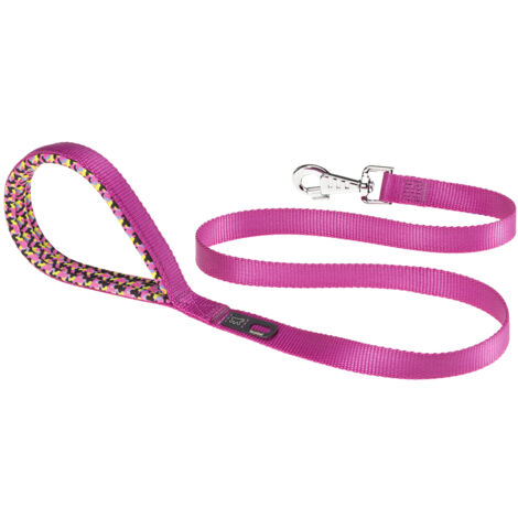 Ferplast DAYTONA FANTASY G Guinzaglio per cani in nylon con morbida impugnatura.. Variante G15/120 - Misure: 15 mm x L 120 cm - Fucsia