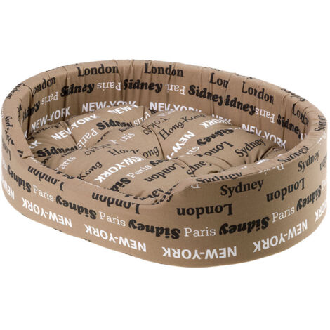 Ferplast DANDY C Cuccetta in cotone con imbottitura. Varie misure.. Variante 55 - Misure: 55 x 41 x h 15 cm - Marrone