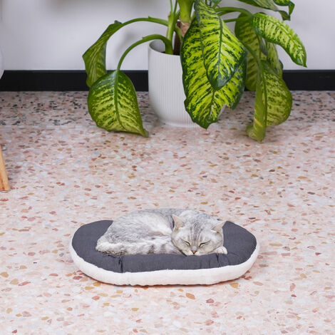 Ferplast RELAX F Cuscino in cotone e peluche per cani e gatti. Varie misure.. Variante 45/2 - Misure: 43 x 30 cm - Grigio