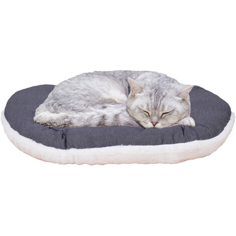 Ferplast RELAX F Cuscino in cotone e peluche per cani e gatti. Varie misure.. Variante 45/2 - Misure: 43 x 30 cm - Grigio