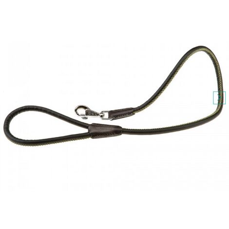 Ferplast DERBY G Guinzaglio per cani in ecopelle con interno in nylon. Varie misure e colori.. Variante 7/110 - Misure: Ø 7 mm x L 110 cm - Nero (1/5)
