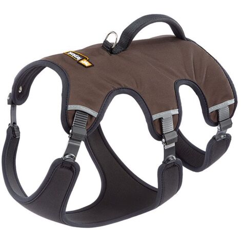 Ferplast ERGOTREKKING P Pettorina per cani ergonomica antifuga e riflettente. Sei chiusure con microregolazione.. Variante SMALL - Misure: A: 32-42 cm B: 46-56 cm C:  42-52 cm L 20 cm - Marrone