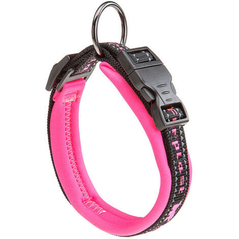 Ferplast SPORT DOG C  Collare per cani con imbottitura soft. Varie misure e colori fluo.. Variante C20/43 - Misure: A: 33-43 cm B: 20 mm - Fucsia