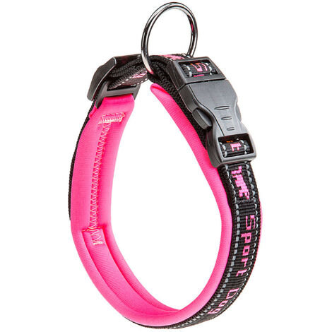 Ferplast SPORT DOG C  Collare per cani con imbottitura soft. Varie misure e colori fluo.. Variante C25/45 - Misure: A: 35-45 cm B: 25 mm - Fucsia