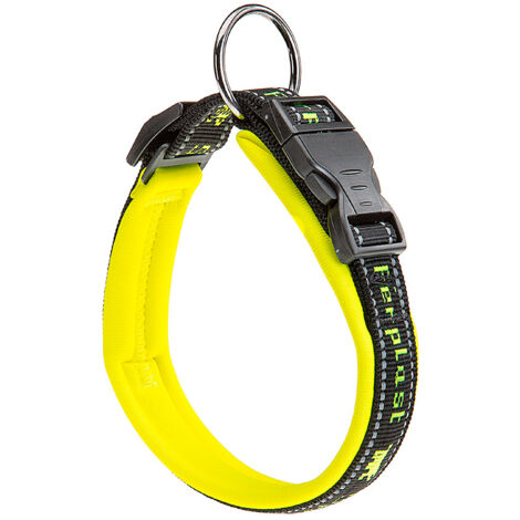 Ferplast SPORT DOG C  Collare per cani con imbottitura soft. Varie misure e colori fluo.. Variante C25/45 - Misure: A: 35-45 cm B: 25 mm - Giallo