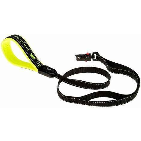 Ferplast SPORT DOG MATIC G Guinzaglio per cani con moschettone automatico e due maniglie extra. Due misure, vari colori.. Variante G25/120 - Misure: 25 mm x L 120 cm - Giallo