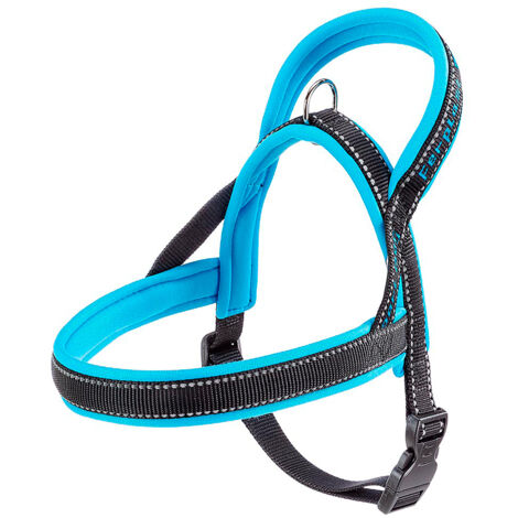 Ferplast SPORT DOG P Pettorina per cani con imbottitura soft. Varie misure e colori fluo.. Variante SMALL - Misure: A: 48 cm B: 58-71 cm - Blu