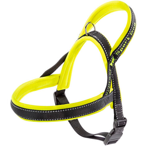 Ferplast SPORT DOG P Pettorina per cani con imbottitura soft. Varie misure e colori fluo.. Variante SMALL - Misure: A: 48 cm B: 58-71 cm - Giallo