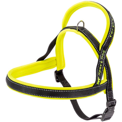 Ferplast SPORT DOG P Pettorina per cani con imbottitura soft. Varie misure e colori fluo.. Variante MEDIUM - Misure: A: 58 cm B: 69-86 cm - Giallo