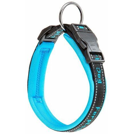 Ferplast SPORT DOG C  Collare per cani con imbottitura soft. Varie misure e colori fluo.. Variante C25/65 - Misure: A: 55-65 cm B: 25 mm - Blu
