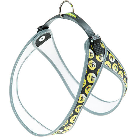 Ferplast AGILA Pettorina ergonomica per cani con chiusura a doppia microregolazione. Varie misure, diverse fantasie.. Variante 7 - Misure: A=B 63-71 cm - Smile