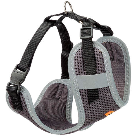 Ferplast NIKITA P Pettorina per cani in nylon traspirante con cuciture riflettenti. Varie misure e colori.. Variante XS - Misure: A: 19-26 cm B: 28-40 cm 10 mm - Nero