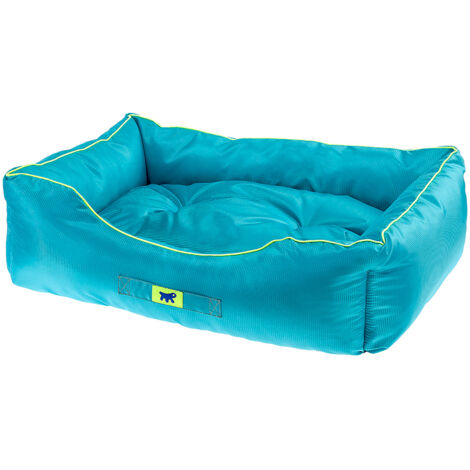 Ferplast JAZZY Divanetto morbido in tessuto tecnico per cani. Varie misure e colori. . Variante 80 - Misure: 78 x 56 x h 22 cm - Azzurro