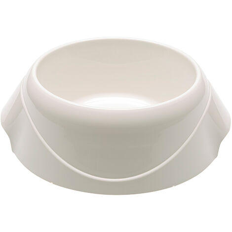 Ferplast MAGNUS Ciotola in plastica pesante, in vari colori e misure. Variante 5 - Misure: 38.6 x 40.5 x h 12.5 cm - 5 L - Bianco (1/2)