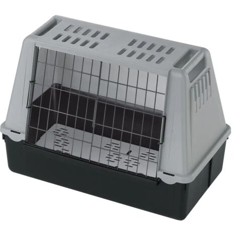 atlas car mini trasportino d'auto per cani 72 x 41 x h 51 cm grigio - ferplast.
