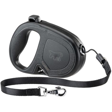 Ferplast FLIPPY ONE CORD Guinzaglio allungabile con cordino estensibile per cani. Varie misure e colori disponibili.. Variante M - Misure: 16 x 3.4 x h 11 cm - Nero