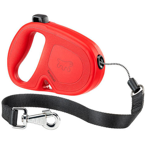 Ferplast FLIPPY ONE CORD Guinzaglio allungabile con cordino estensibile per cani. Varie misure e colori disponibili.. Variante L - Misure: 17.6 x 3.6 x h 12.1 cm - Rosso