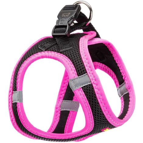 Ferplast KAORI P Pettorina traspirante per cani con inserti riflettenti. In vari colori e misure. . Variante S - Misure: A: 30-32 cm B: 36-44 cm - Fucsia