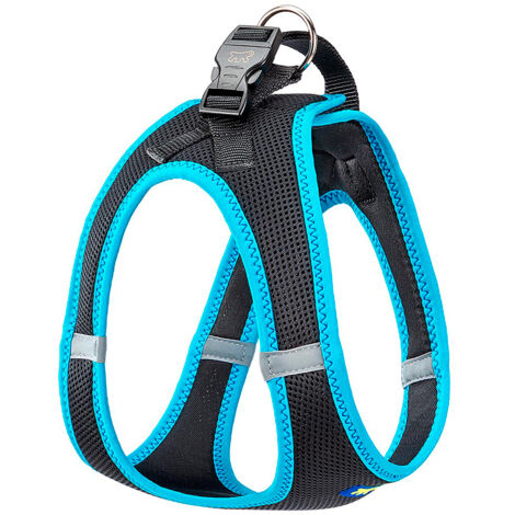 Ferplast KAORI P Pettorina traspirante per cani con inserti riflettenti. In vari colori e misure. . Variante L - Misure: A: 34-42 cm B: 48-54 cm - Blu