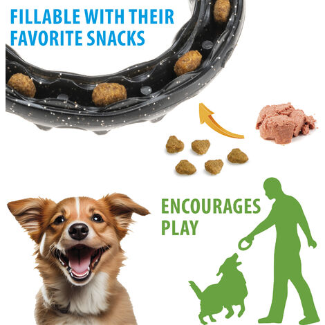 Gioco Per Cane Anello Dispenser Ferplast - Per Crocchette, Igiene Dentale - Taglia Media, Rosso - Foto 10