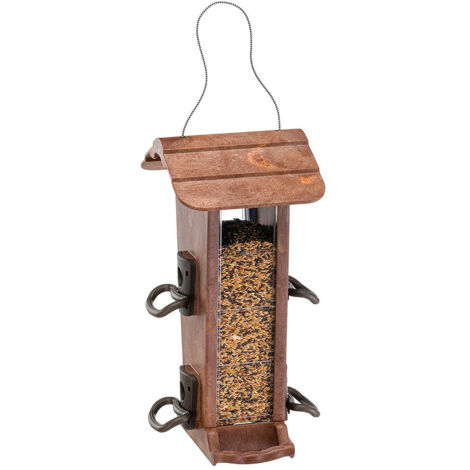 Ferplast JOK 21 Mangiatoia per uccelli selvatici. Variante JOK 21 - Misure: 19 x 17.5 x h 32 cm - Marrone (1/5)