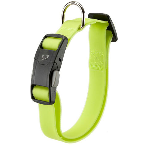 Ferplast EVOLUTION C Collare in poliestere e Pvc per cani dotato di fibbia magnetica. Vari colori e misure.. Variante C16/32 - Misure: A: 23-32 cm B: 16 mm - Verde acido (1/5)