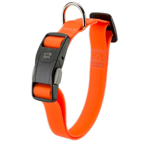 Ferplast EVOLUTION C Collare in poliestere e Pvc per cani dotato di fibbia magnetica. Vari colori e misure.. Variante C16/32 - Misure: A: 23-32 cm B: 16 mm - Arancione