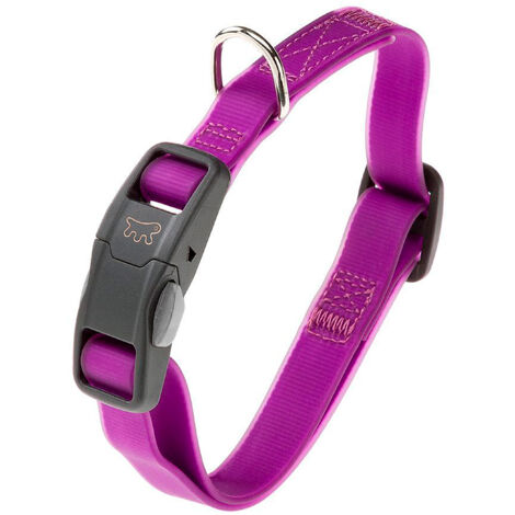 Ferplast EVOLUTION C Collare in poliestere e Pvc per cani dotato di fibbia magnetica. Vari colori e misure.. Variante C16/32 - Misure: A: 23-32 cm B: 16 mm - Viola