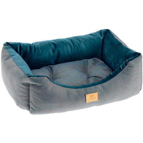 Ferplast CHESTER Divanetto con cuscino in tessuto resistente cani e gatti. Varie misure e colori. . Variante 50 - Misure: 55 x 45 x h 20 cm - Azzurro