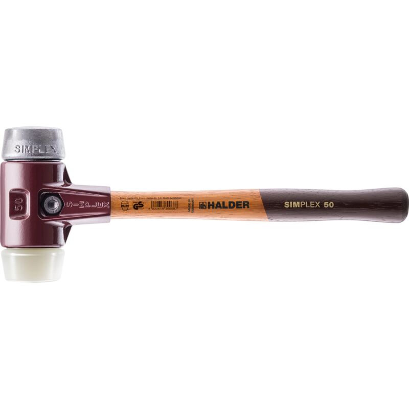 SIMPLEX-Vorschlaghammer, Ø=80 Stahlgussgehäuse mit mm und Hickorystiel