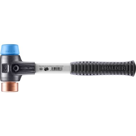 Simplex Schonhammer 40mm - Plastikkopf, Tempergussgehäuse, Mit Holzstiel