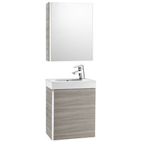 ROCA  Mueble de baño (mueble, lavabo y armario espejo) - 45 cm  Serie Mini , Color Arena texturizado