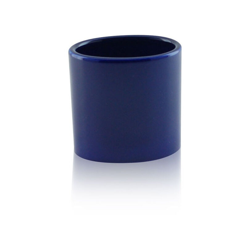 Bicchiere da appoggio ovale in ceramica - accessori bagno, colore blu