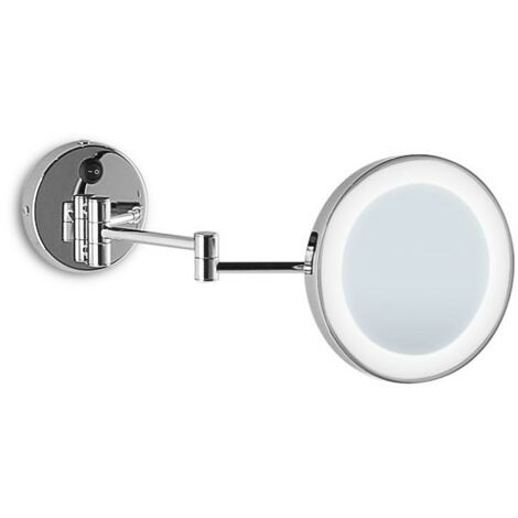 Incluse Ideale per Bagno Hotel Spa Auxmir Specchio Trucco con Ingrandimento 5X/1X Specchio Parete a 54 LED Specchio Estensibile da Bagno 3 Colori di Luce Rotazione a 360° Alimentato da Batterie AAA