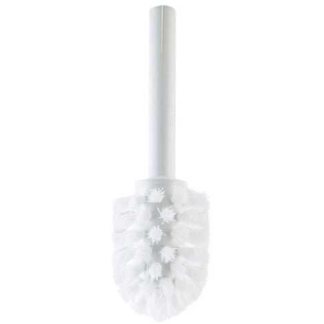 20x spazzole per scopino da bagno, ciuffo di ricambio spazzolone WC,  filetto 9,5mm diametro 7 cm, Bianco