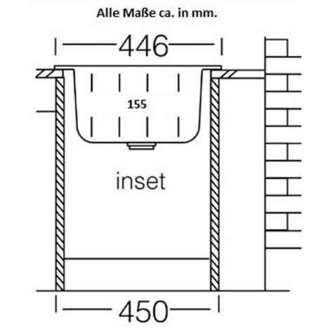 Rundspüle inkl. Zubehör, Edelstahlspüle, Einbauspüle, Waschbecken, Küchenspüle