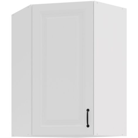 Eckhängeschrank 60x60 cm Stilo Weiss Küchenzeile Küchenblock Landhaus Höhe 90 cm